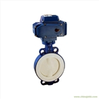 襯氟電動對夾蝶閥